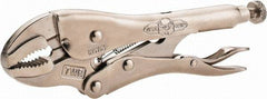 Irwin - 7" OAL Curved Jaw Locking Pliers - 1-5/8" Jaw Opening, Standard Handle - Eagle Tool & Supply