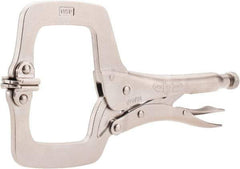 Irwin - 11" OAL C-Clamp Locking Pliers - 2-5/8" Jaw Depth, 3-3/8" Jaw Opening - Eagle Tool & Supply