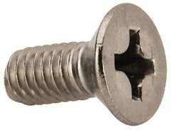 Value Collection - 5/16-18 UNC, 3/4" OAL Phillips Drive Machine Screw - Flat Head, Grade 316 Stainless Steel, Uncoated, Without Washer - Eagle Tool & Supply