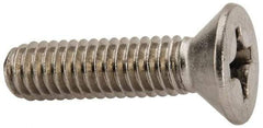 Value Collection - 5/16-18 UNC, 1-1/4" OAL Phillips Drive Machine Screw - Flat Head, Grade 316 Stainless Steel, Uncoated, Without Washer - Eagle Tool & Supply