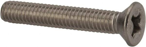 Value Collection - 5/16-18 UNC, 2" OAL Phillips Drive Machine Screw - Flat Head, Grade 316 Stainless Steel, Uncoated, Without Washer - Eagle Tool & Supply