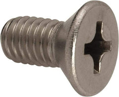 Value Collection - 3/8-16 UNC, 3/4" OAL Phillips Drive Machine Screw - Flat Head, Grade 316 Stainless Steel, Uncoated, Without Washer - Eagle Tool & Supply