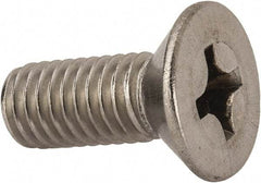 Value Collection - 3/8-16 UNC, 1" OAL Phillips Drive Machine Screw - Flat Head, Grade 316 Stainless Steel, Uncoated, Without Washer - Eagle Tool & Supply