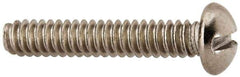 Value Collection - #6-32 UNC, 3/4" Length Under Head Slotted Drive Machine Screw - Round Head, Grade 316 Stainless Steel, Uncoated, Without Washer - Eagle Tool & Supply