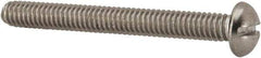 Value Collection - #8-32 UNC, 1-1/2" Length Under Head Slotted Drive Machine Screw - Round Head, Grade 316 Stainless Steel, Uncoated, Without Washer - Eagle Tool & Supply