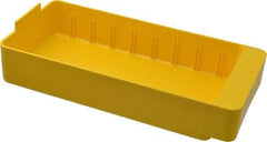 Quantum Storage - 28 Lb. Load Capacity, 11-5/8" Deep, Yellow High-Impact Polystyrene Drawer Bin - 2-1/8" High x 5-9/16" Wide x 11-5/8" Long - Eagle Tool & Supply