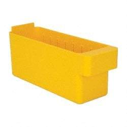 Quantum Storage - 28 Lb. Load Capacity, 11-5/8" Deep, Yellow High-Impact Polystyrene Drawer Bin - 4-5/8" High x 3-3/4" Wide x 11-5/8" Long - Eagle Tool & Supply