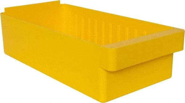 Quantum Storage - 28 Lb. Load Capacity, 17-5/8" Deep, Yellow High-Impact Polystyrene Drawer Bin - 4-5/8" High x 8-3/8" Wide x 17-5/8" Long - Eagle Tool & Supply