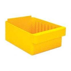 Quantum Storage - 28 Lb. Load Capacity, 11-5/8" Deep, Yellow High-Impact Polystyrene Drawer Bin - 4-5/8" High x 8-3/8" Wide x 11-5/8" Long - Eagle Tool & Supply