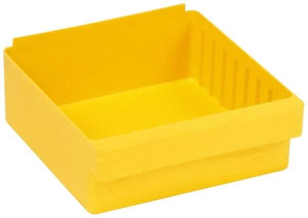 Quantum Storage - 28 Lb. Load Capacity, 11-5/8" Deep, Yellow High-Impact Polystyrene Drawer Bin - 4-5/8" High x 11-1/8" Wide x 11-5/8" Long - Eagle Tool & Supply