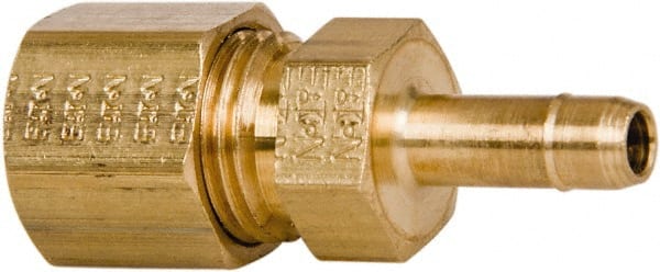 Eaton - 0.12" Tube ID, 1/4 Thread, Metal Barbed Tube Fitting - Eagle Tool & Supply