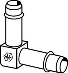 Eaton - Metal Barbed Union Tube Elbow - Brass, 1/2" Tube OD - Eagle Tool & Supply