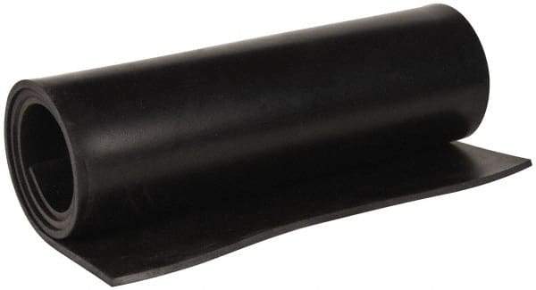 Made in USA - 36" Wide, 3/16" Thick, Buna-N Rubber Foam Sheet - 45 to 55 Durometer, Black, -40 to 212°F, 1,500 psi Tensile Strength, Cut-to-Length - Eagle Tool & Supply