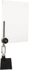 PRO-SAFE - Acrylic Flat Base & Shield - 6" Wide x 8" Long x 1/8" Thick, 9" Arm Reach, Magnetic Base, For General Purpose Use - Eagle Tool & Supply