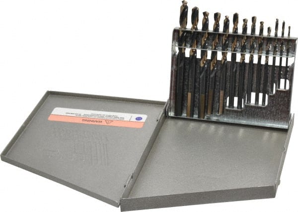 Triumph Twist Drill - 1/16 to 1/4", 135° Point, High Speed Steel Maintenance Length Drill Bit Set - Eagle Tool & Supply