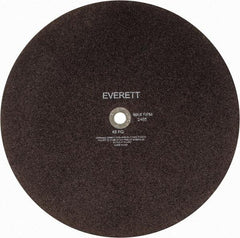 Everett - 22" Aluminum Oxide Cutoff Wheel - 3/16" Thick, 1" Arbor, Use with Gas Powered Saws - Eagle Tool & Supply