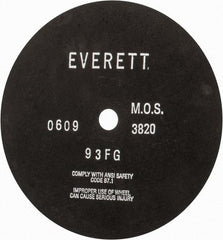 Everett - 12" Cutoff Wheel - 3/32" Thick, 1" Arbor, Use with Gas Powered Saws - Eagle Tool & Supply