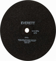 Everett - 14" Cutoff Wheel - 1/8" Thick, 1" Arbor, Use with Gas Powered Saws - Eagle Tool & Supply