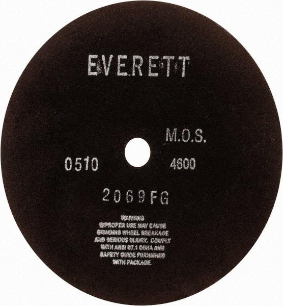 Everett - 12" Aluminum Oxide Cutoff Wheel - 1/8" Thick, 1" Arbor, Use with Gas Powered Saws - Eagle Tool & Supply