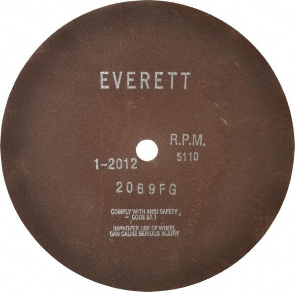 Everett - 14" Aluminum Oxide Cutoff Wheel - 1/8" Thick, 1" Arbor, Use with Gas Powered Saws - Eagle Tool & Supply
