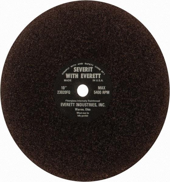 Everett - 10" Aluminum Oxide Cutoff Wheel - 3/32" Thick, 5/8" Arbor, Use with Gas Powered Saws - Eagle Tool & Supply