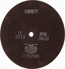 Everett - 16" Aluminum Oxide Cutoff Wheel - 5/32" Thick, 1" Arbor, Use with Gas Powered Saws - Eagle Tool & Supply