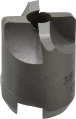 Made in USA - 4 Flutes, 3/8" Diam, 1/8" Pilot Hole Diam, High Speed Steel Reverse Counterbore - Eagle Tool & Supply