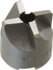 Made in USA - 4 Flutes, 5/8" Diam, 3/16" Pilot Hole Diam, High Speed Steel Reverse Counterbore - Eagle Tool & Supply
