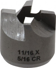 Made in USA - 4 Flutes, 11/16" Diam, 5/16" Pilot Hole Diam, High Speed Steel Reverse Counterbore - Eagle Tool & Supply