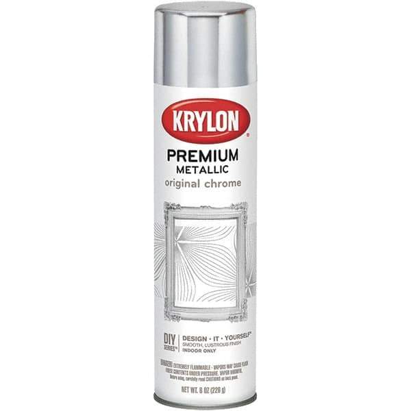 Krylon - Original Chrome, Gloss, Metallic Spray Paint - 8 oz Container - Eagle Tool & Supply