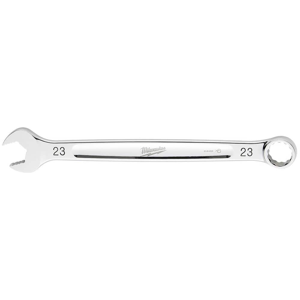 Combination Wrench: 23 mm Head Size Steel, Chrome-Plated