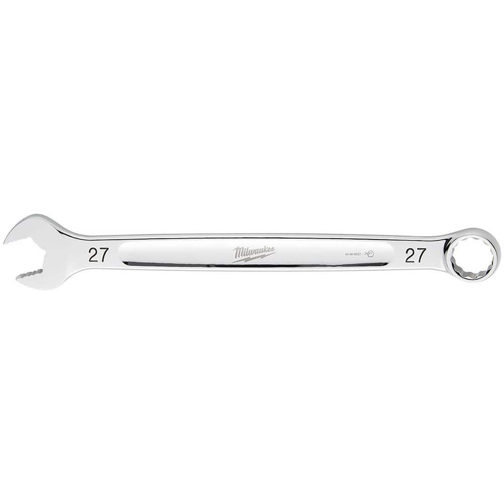 Combination Wrench: 27 mm Head Size Steel, Chrome-Plated