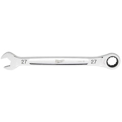 Combination Wrench: 27 mm Head Size Steel, Chrome-Plated