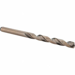 Chicago-Latrobe - 6.7mm 135° Cobalt Jobber Drill - Gold Finish Finish, Right Hand Cut, Spiral Flute, Straight Shank, 101mm OAL, Split Point - Eagle Tool & Supply