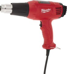 Milwaukee Tool - 570 to 1,000°F Heat Setting, 14.8 CFM Air Flow, Heat Gun - 120 Volts, 11.6 Amps, 1,400 Watts, 10.13' Cord Length - Eagle Tool & Supply