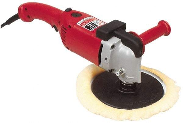 Milwaukee Tool - 7 to 9" Pad Diam, 1,750 RPM, Handheld Electric Polisher - 5/8-11" Spindle Thread, 11 Amps, 120 Volts - Eagle Tool & Supply