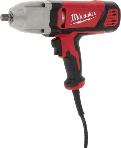 Milwaukee Tool - 1/2 Inch Drive, 300 Ft./Lbs. Torque, Pistol Grip Handle, 1,800 RPM, Impact Wrench - 7 Amps, 120 Volts - Eagle Tool & Supply