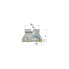 Indexable Square-Shoulder Face Mill:  A491.80.R.06-09,  27.0000″ Arbor Hole Dia, Uses  6,  SNHU 09T3 Inserts,  Through Coolant,  Series  A491-09