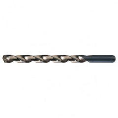 #26 RHS / RHC HSS-CO 8% (M42) 135 Degree Split Point Cobalt Heavy Duty Taper Length Drill - Straw / Gold Oxide - Eagle Tool & Supply