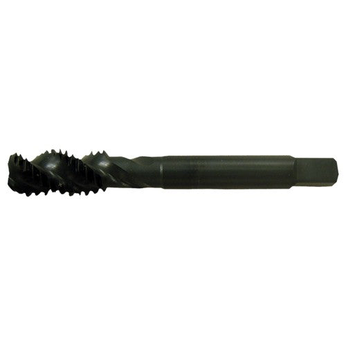 ‎5/16-18 UNC 3 Flute H3 HSS CNC Heavy Duty Bottoming Chamfer Spiral Flute Tap- Steam Oxide - Exact Industrial Supply
