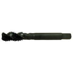 ‎#10-24 UNC 3 Flute H3 HSS CNC Heavy Duty Bottoming Chamfer Spiral Flute Tap- Steam Oxide - Exact Industrial Supply