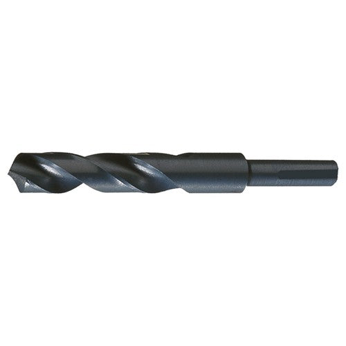 43/64 RHS / RHC HSS 118 Degree Split Point 1/2″ Reduced Shank Silver & Deming Drill - Steam Oxide - Exact Industrial Supply