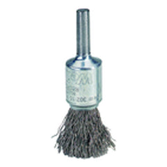 4″ Diameter - Crimped Steel Wire Stem Mounted Brush - Eagle Tool & Supply