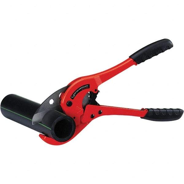 Rothenberger - 2-1/2" Pipe Capacity, Tube & Pipe Cutter - Cuts Plastic, PVC, CPVC, 11-3/4" OAL - Eagle Tool & Supply