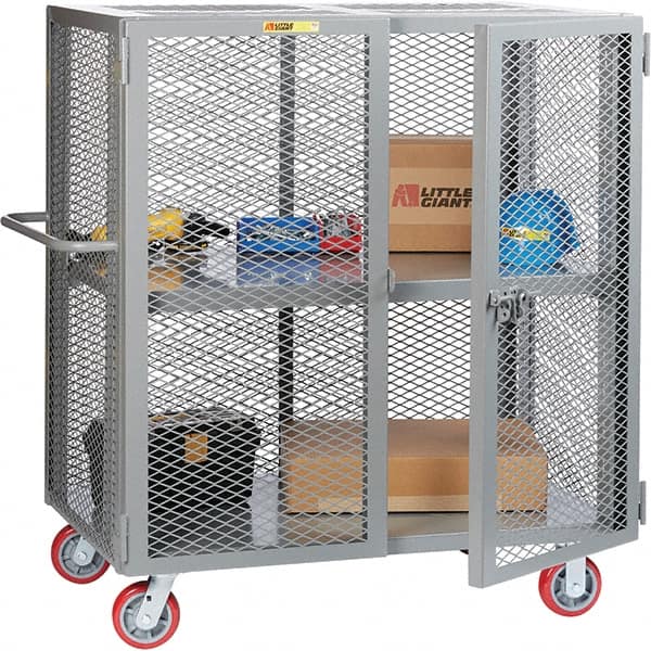 Little Giant - Lockers Type: Heavy Duty Mesh Security Cabinet Number of Tiers: 2 - Eagle Tool & Supply