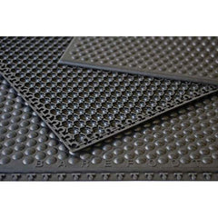 Barefoot - 3' Long x 4' Wide, Dry Environment, Anti-Fatigue Matting - Black, EPDM Rubber with EPDM Rubber Base - Eagle Tool & Supply