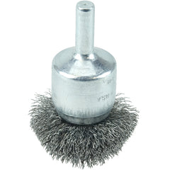 1-1/2″ Circular Flared Crimped Wire End Brush, .006″ Steel Fill - Eagle Tool & Supply