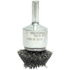 ‎1-1/2″ Circular Flared Crimped Wire End Brush, .006″ Stainless Steel Fill - Eagle Tool & Supply