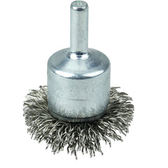 1-1/2″ Circular Flared Crimped Wire End Brush, .020″ Stainless Steel Fill - Eagle Tool & Supply