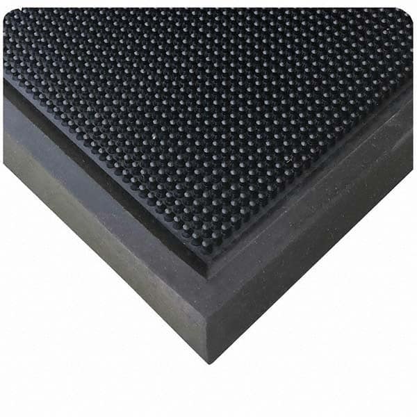 Wearwell - 24" Long x 16" Wide, Natural Rubber Surface, Boot Scrape Surface Entrance Matting - Eagle Tool & Supply